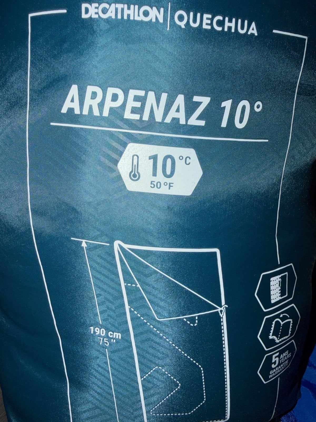Decathlon Quechua Arpenaz 10 Slaapzak, Ophalen, Zo goed als nieuw