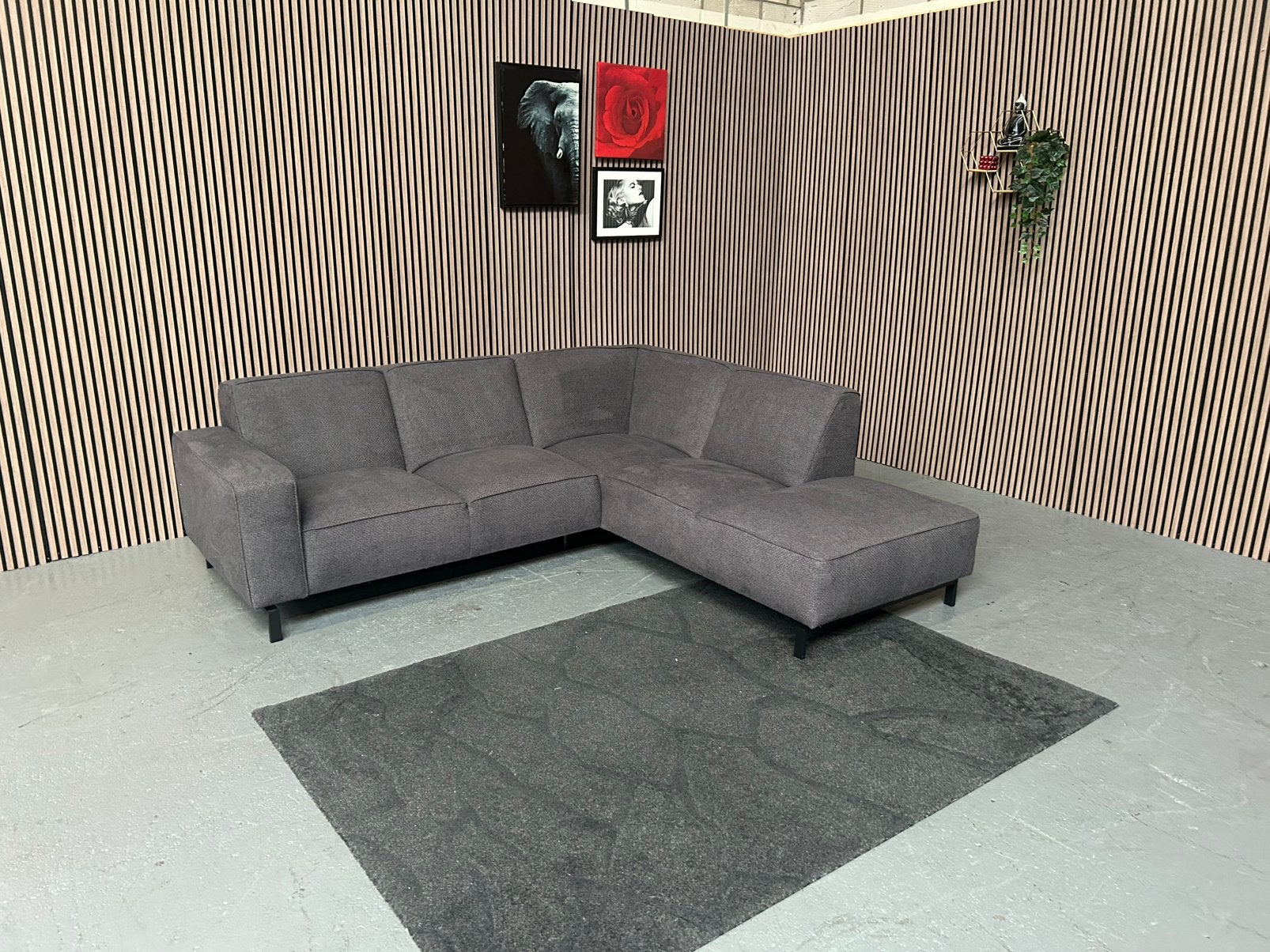 GRATIS LEVERING Hoekbank Antraciet 250X222 GEREINIGD, 250 tot 300 cm, Hoekbank zo goed als nieuw, Hoekbank, Ophalen of Verzenden