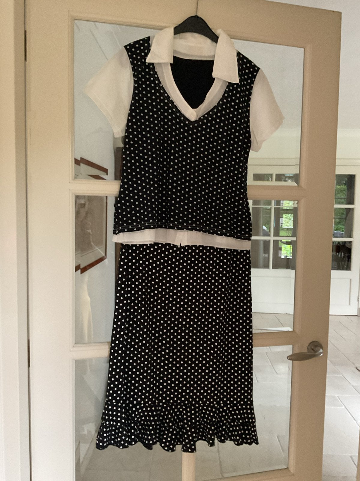 Kiabi Woman Zwart-witte Polkadot Set (Top & Rok), Kleding | Dames, Rokken, Zwart, Maat 42/44 (L), Ophalen of Verzenden, Zo goed als nieuw