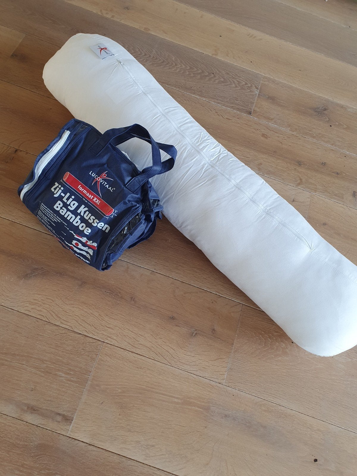 LucoVitaal Zij-Lig Kussen Bamboe XXL, Ophalen of Verzenden, Zo goed als nieuw, Wit