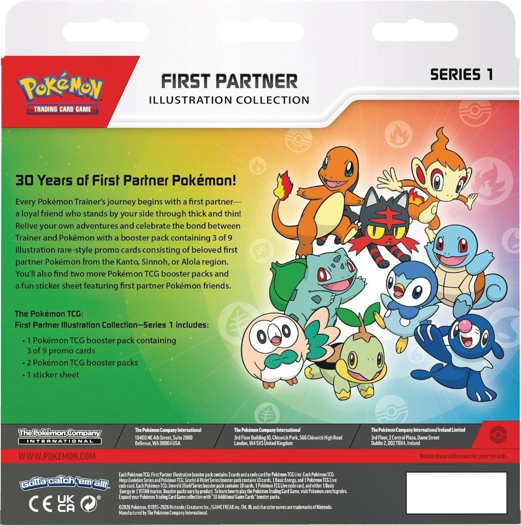 Pokémon First Partner Series 1 Illustration Collection Box, Ophalen of Verzenden, Nieuw, Boosterbox, Foil