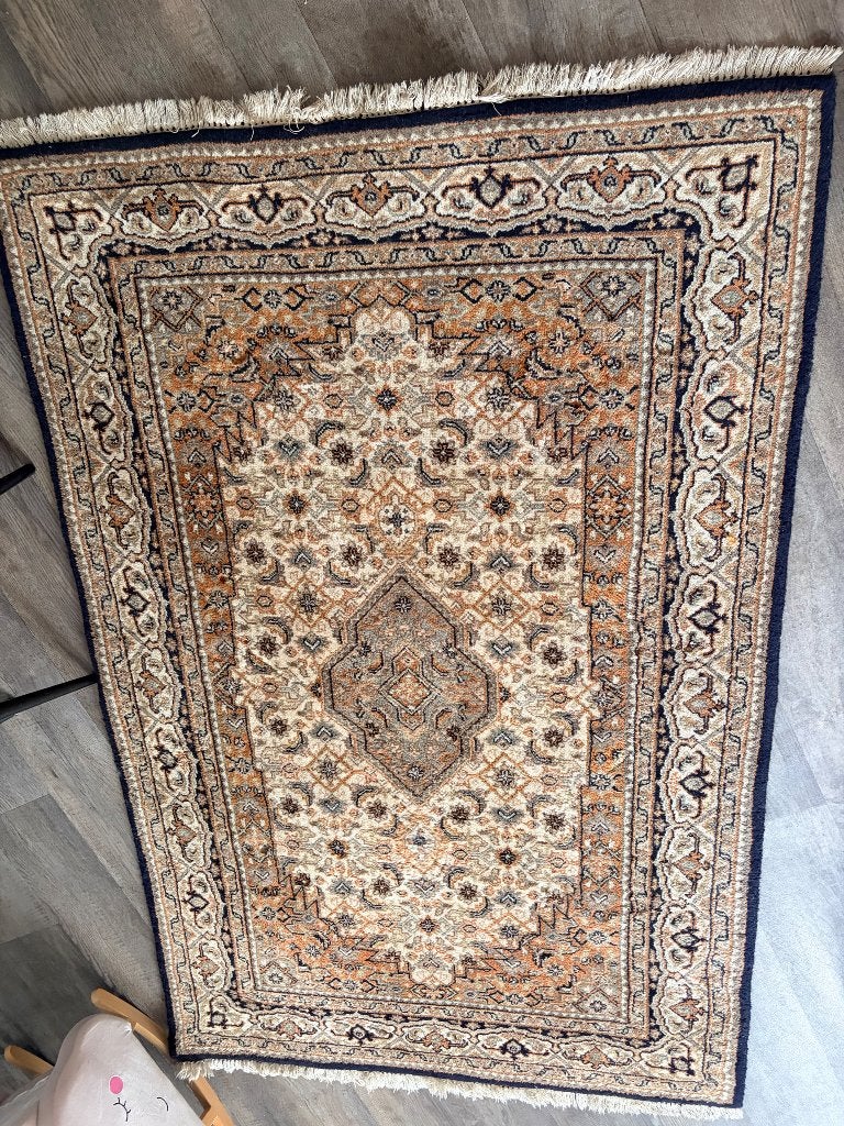Prachtig Perzisch tapijt, Bidjar, Ophalen, Gebruikt, 150 tot 200 cm, Crème