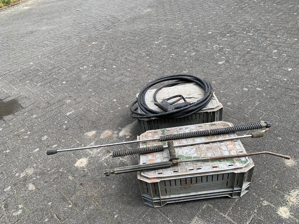3 Hogedruk spuitslangen met spuitpistool, Ophalen of Verzenden, Zo goed als nieuw