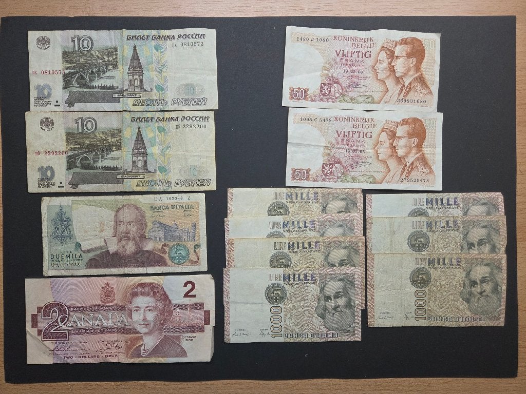 Setje sterk gebruikte biljetten, Verzenden, Overige landen, Setje