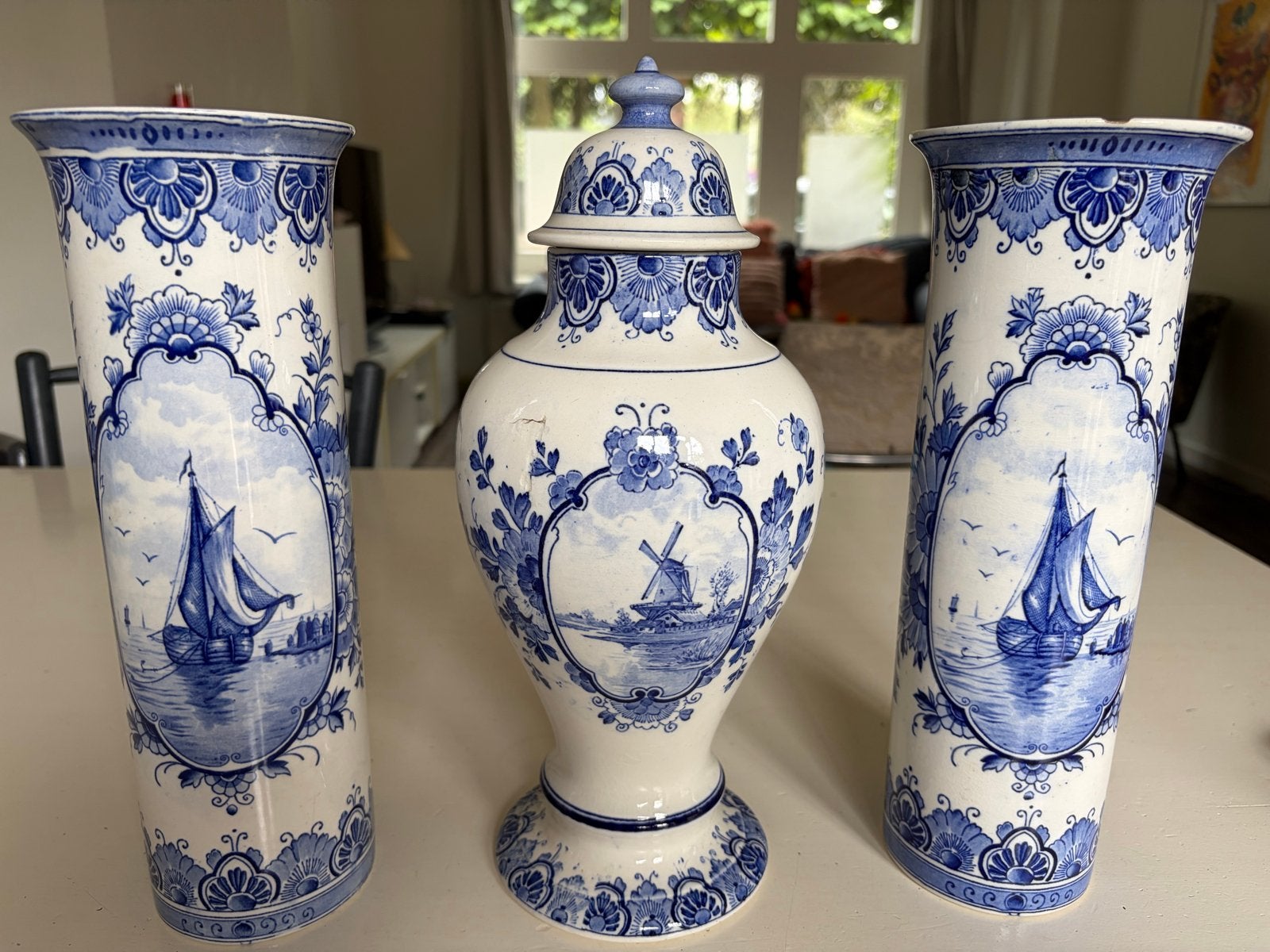 Delfts Blauw vazen set - 3 stuks, Ophalen