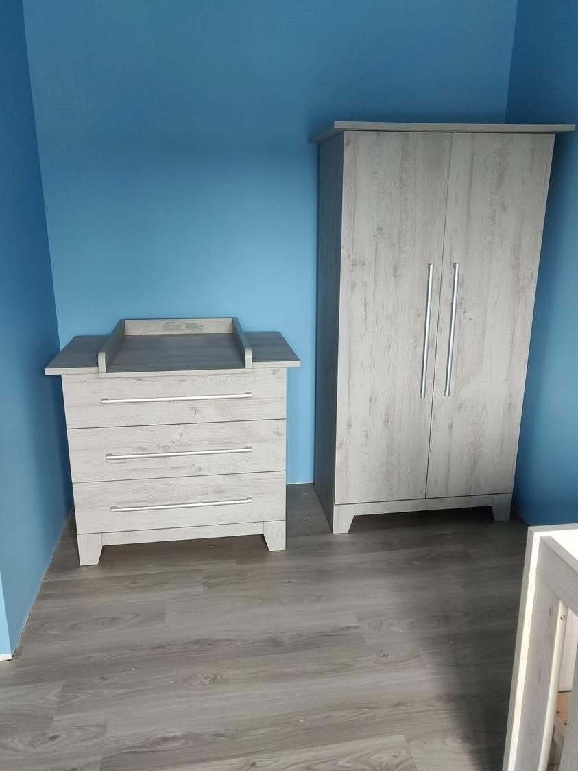 Complete babykamer Interbaby Londen: ledikant, commode, kast, Ophalen, Gebruikt, Jongetje of Meisje