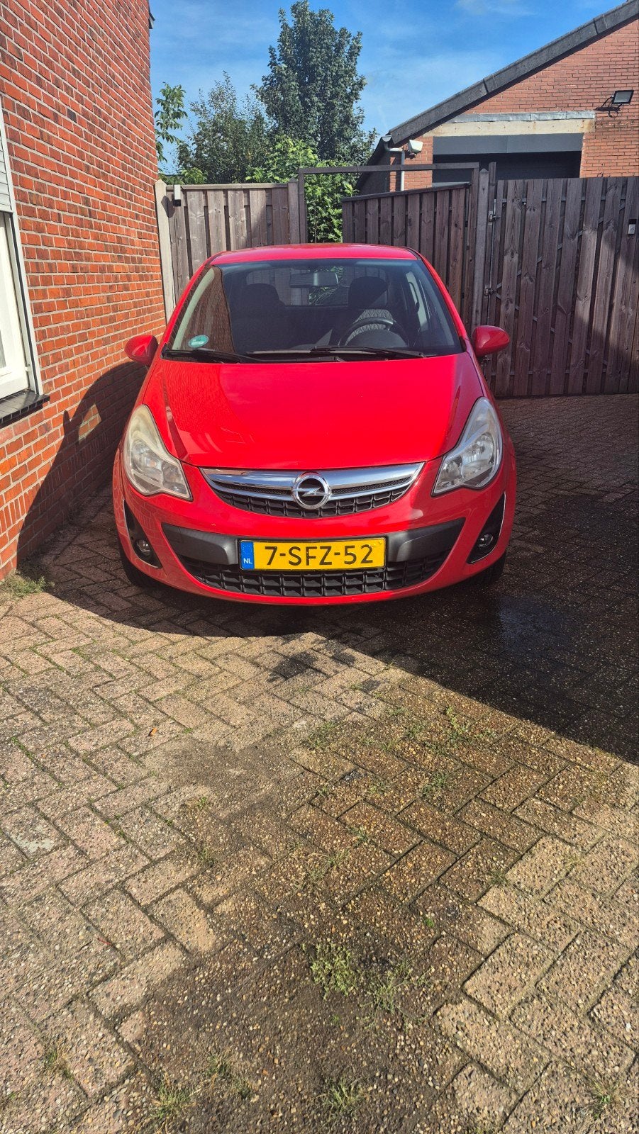 Opel Corsa 1.3 Cdti 70KW 5D 2013 Rood apk tot 15-07-2027, Auto's, Voorwielaandrijving, Euro 5, Stof, Zwart