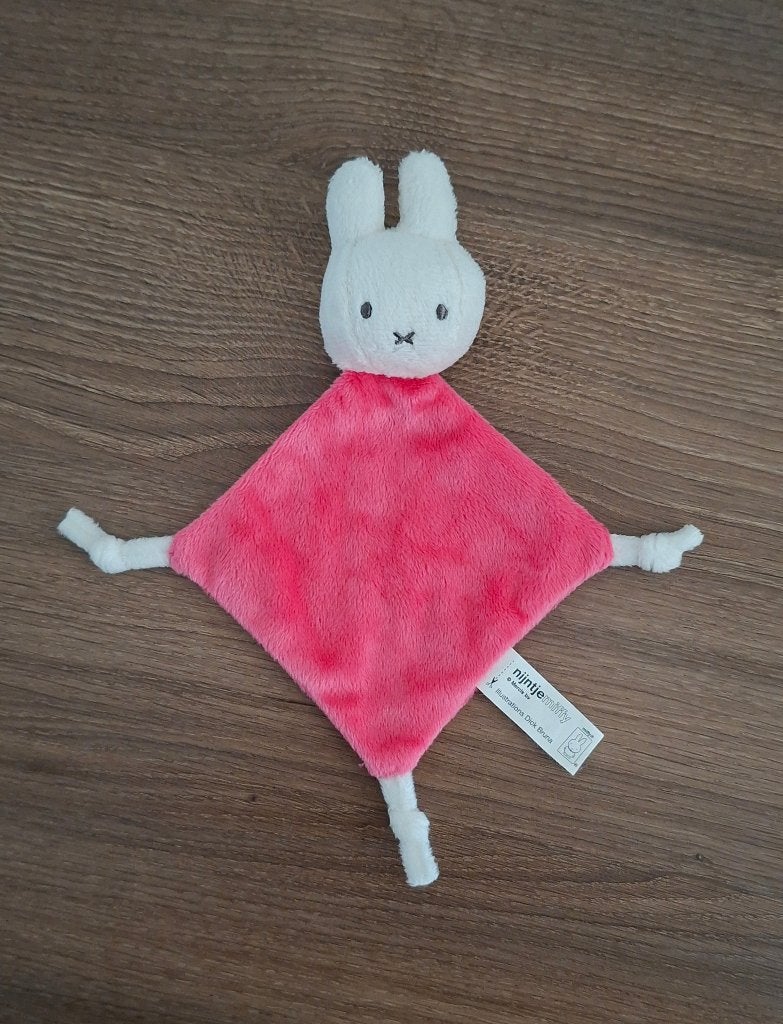 Knuffeldoekje, Knuffel Dick Bruna, Mercis, Roze met Nijntje, Met geluid, Ophalen of Verzenden, Zo goed als nieuw, Roze