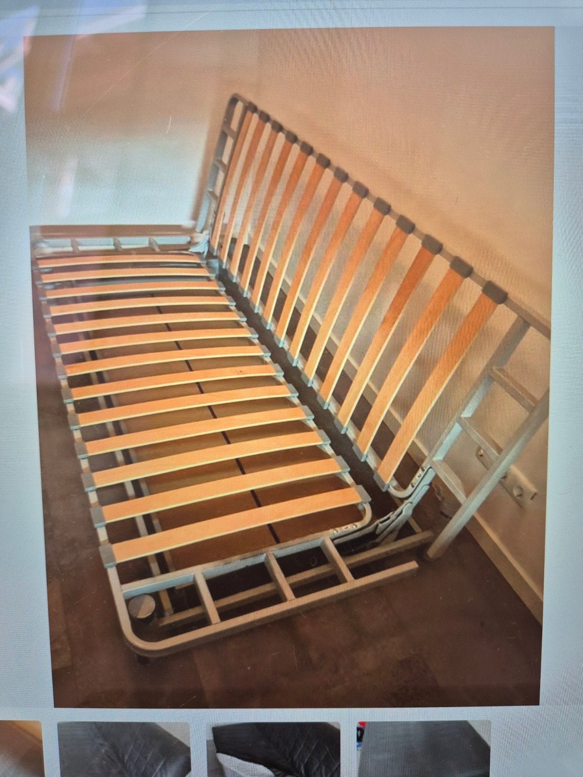 GRATIS slaapbank IKEA Groningen, Zwart, Tweepersoons, Zo goed als nieuw, 200 cm