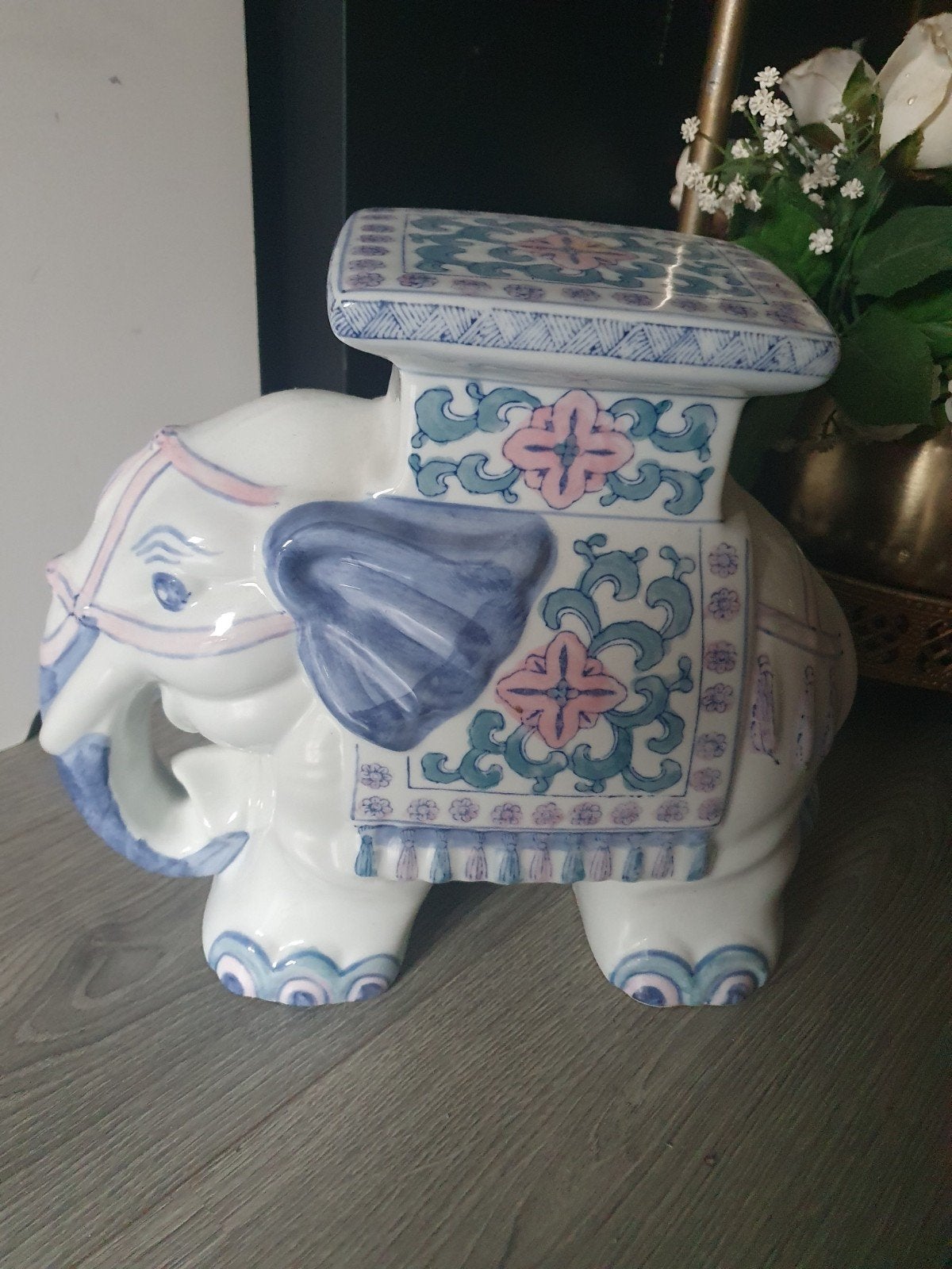 Decoratieve olifant krukje van keramiek, Ophalen, Meerkleurig, Steen/keramiek, Oosters