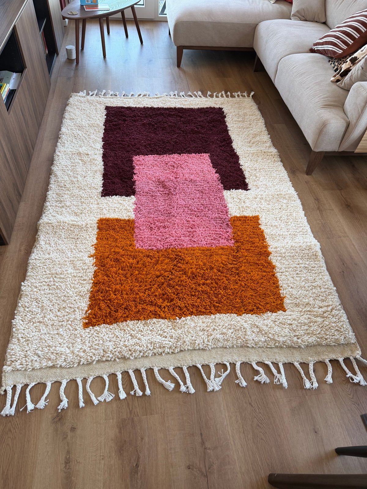 Foto 3 van Nieuw handgemaakt Berber Marokkaans vloerkleed 1.60x2.30m