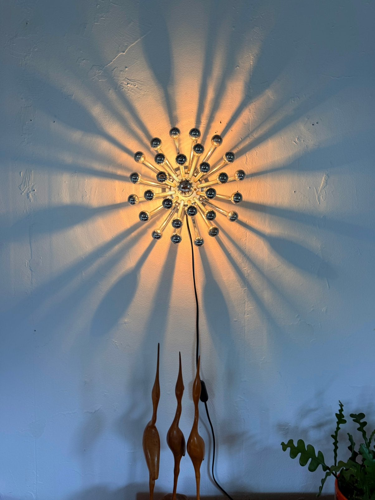 Vintage ‘Pistillino’ wandlamp, Valente Luce ‘70, Kunststof, Gebruikt, Indirect licht, Valente Luce