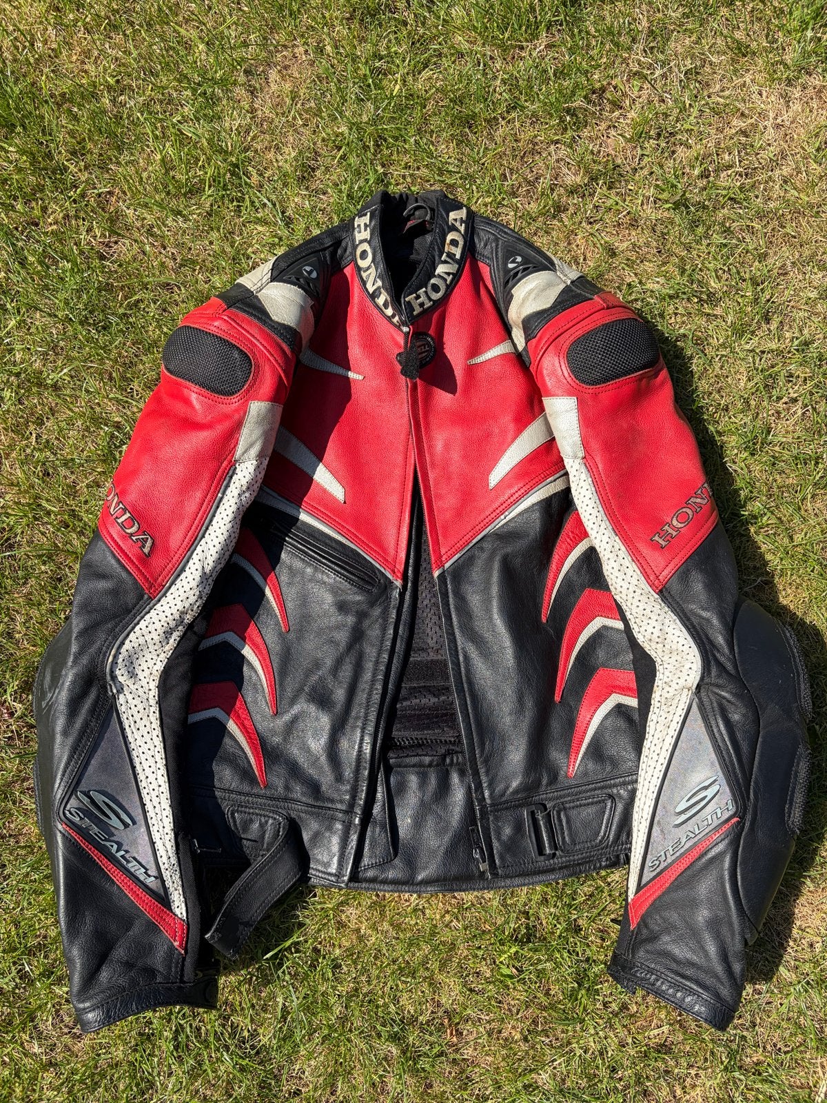 Honda Stealth Leren Motorjas - Prima Staat, Maat S/M, Motoren, Ophalen of Verzenden, Tweedehands, Heren, Jas | leer