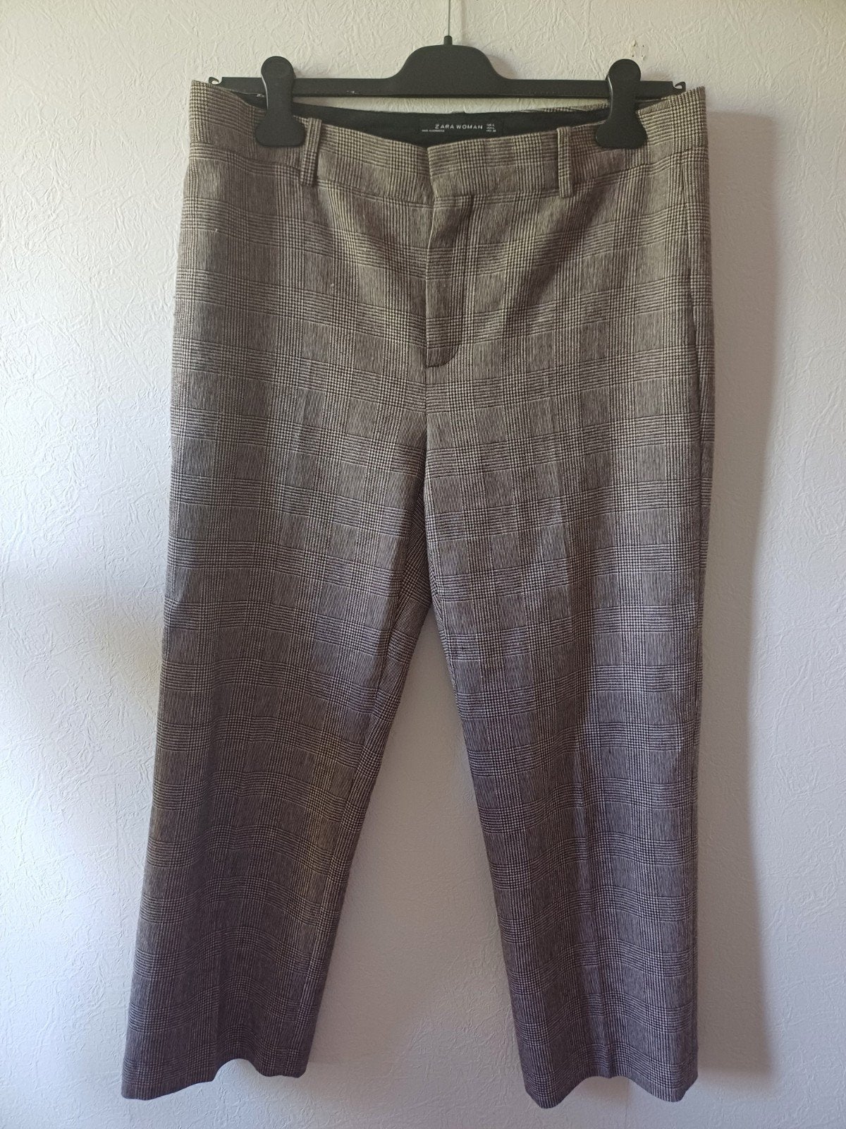 Zara wollen pantalon met ruit - Donkerbruin, Ophalen of Verzenden