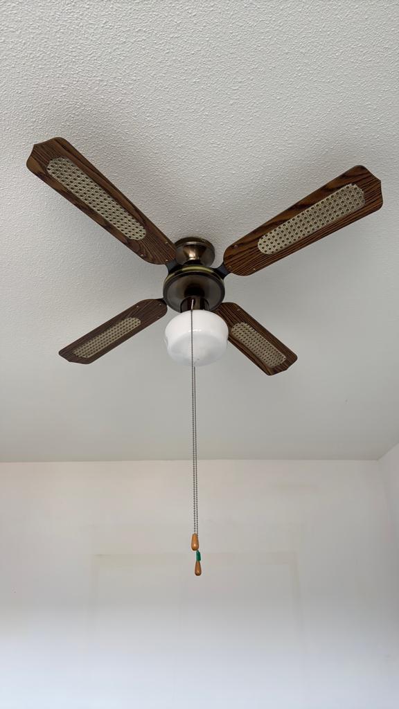 Lamp met ventilator, Ophalen