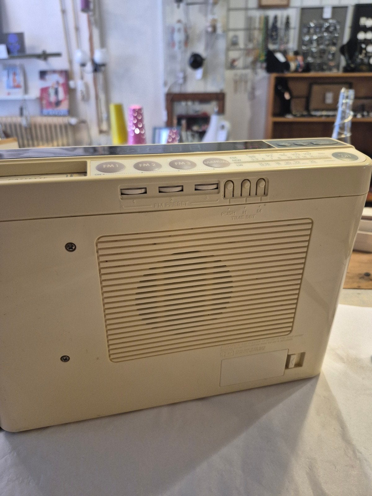 Vintage Sony ICF-C560L Radio Cassette Wekker, Ophalen of Verzenden, Gebruikt, Radio, Met cd-speler