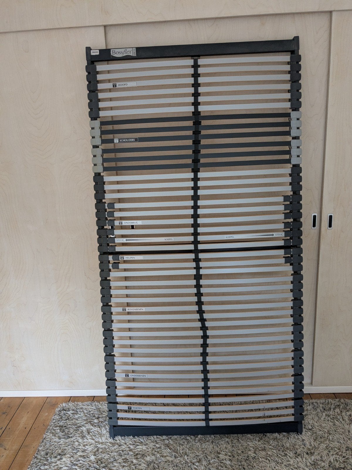 Bossflex 1.00x2.00 mtr, gratis afhalen, Ophalen, Eenpersoons, Bedbodem, 200 cm