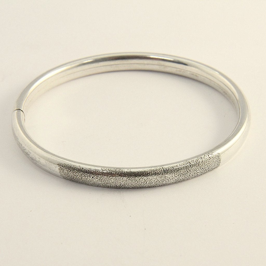 OPRUIMING - 1e Gehalte zilveren Bangle / slavenarmband, Sieraden, Tassen en Uiterlijk, Armbanden, N.v.t., Ophalen of Verzenden