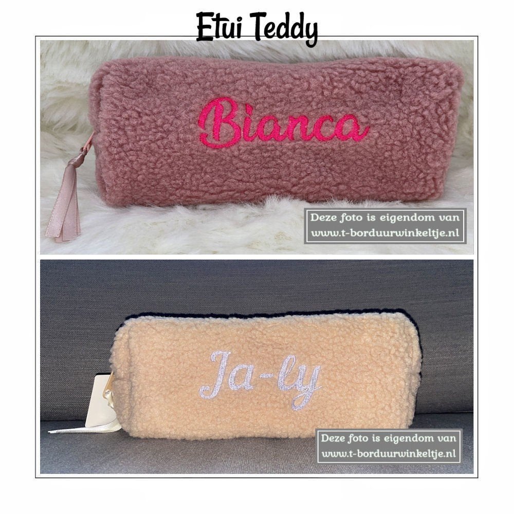 Teddy Etui geborduurd met naam (2 kleuren), Diversen, Ophalen of Verzenden, Nieuw