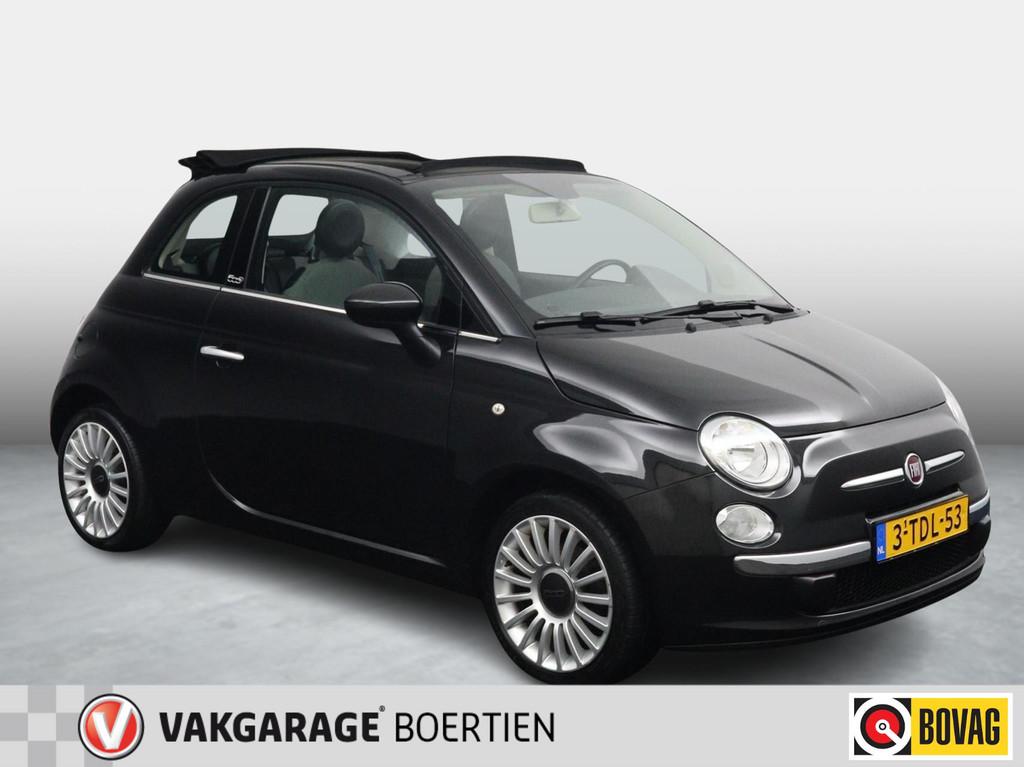 Fiat 500 0.9 TwinAir Lounge Cabrio met nieuw dak !, Euro 5, Gebruikt, 31 €/maand, Zwart