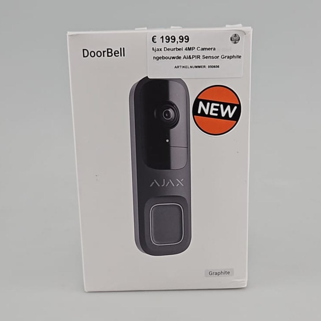 Ajax Deurbel 4MP Camera ingebouwde AI&PIR Sensor Graphite, Flex Ltd., Nieuw, https://flex.com/contact-us, Nobelstraat 10, 5807 GA Oostrum LB, Limburg, Nederland