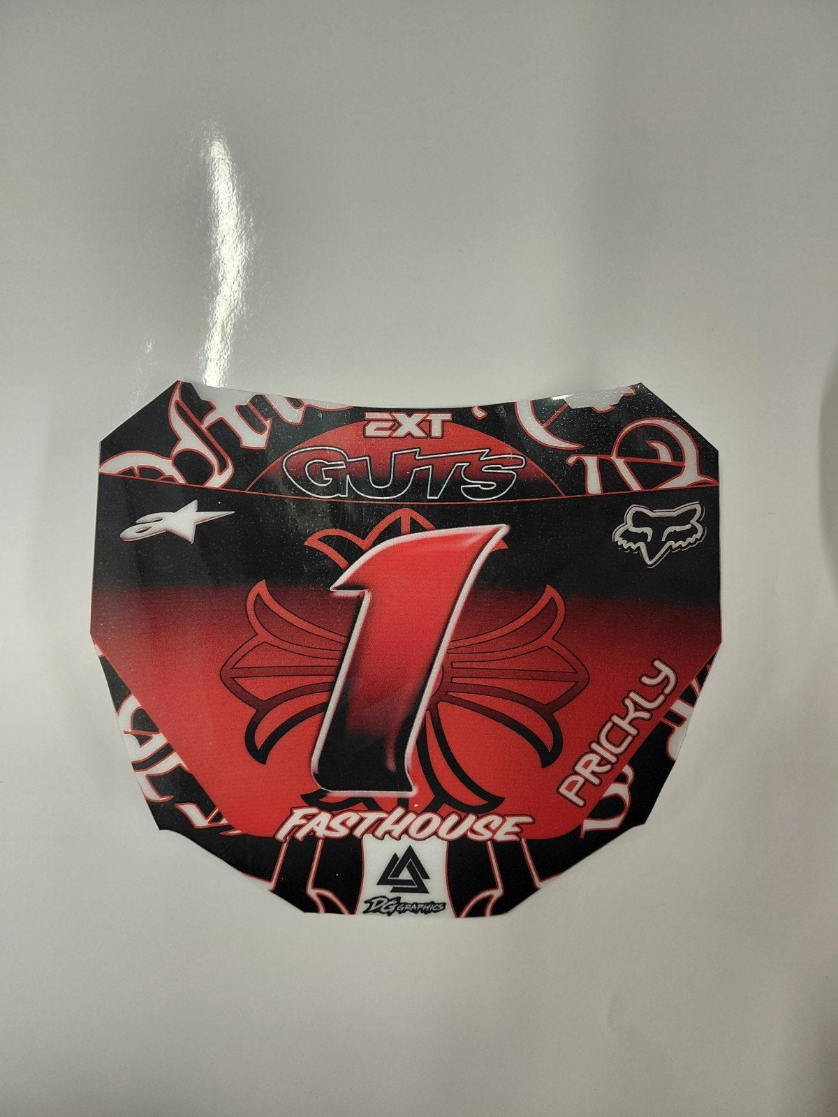 Fatbike odi plate sticker Red, Motoren, Ophalen of Verzenden