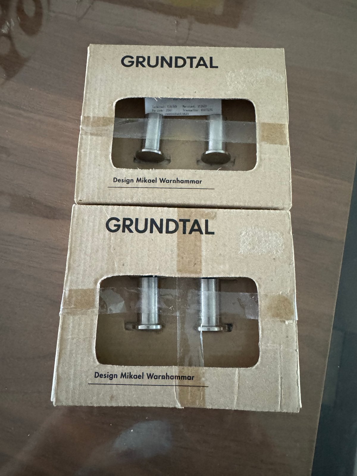 IKEA Grundtal RVS knopjes/steunen, 4 stuks, Nieuw in doos, IKEA, Ophalen of Verzenden, Metaal, Nieuw