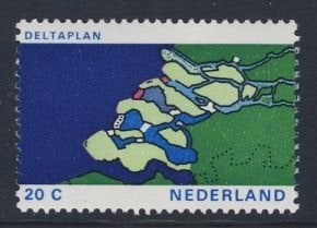 Postfris, Deltawerken 1972 NVPH 1002, Postzegels en Munten, Verzenden, Na 1940, Postfris