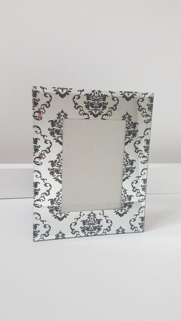 Spiegel fotolijst met barok patroon 10 x 15 cm, Verzenden, Nieuw, Glas, Fotolijst