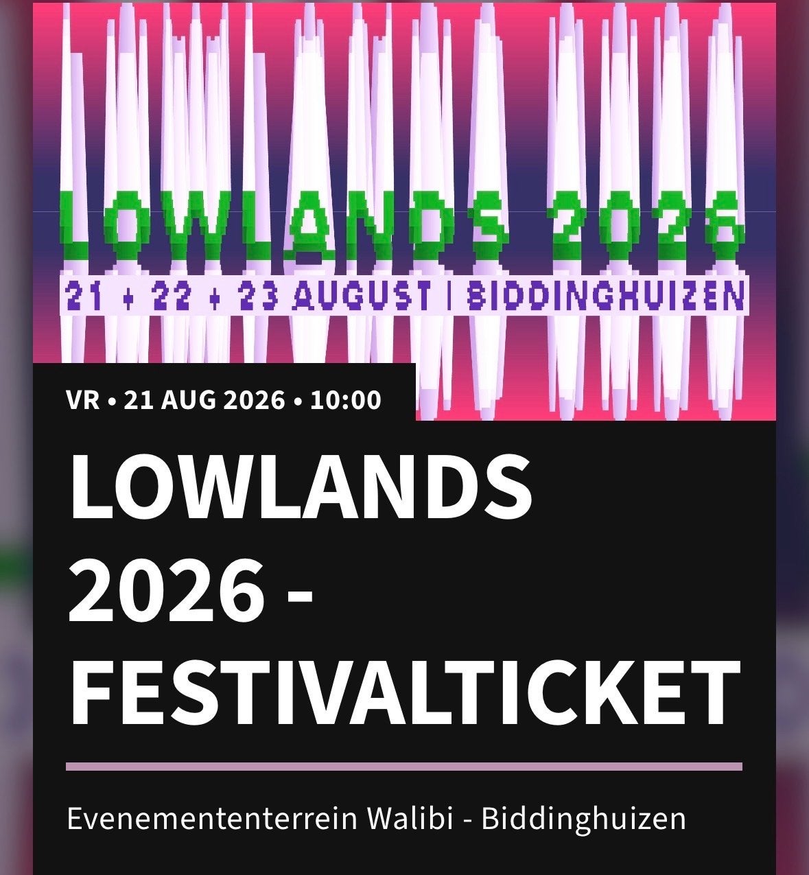 Gezocht - LL ticket voor ong 300 euro omgeving amsterdam, Eén persoon