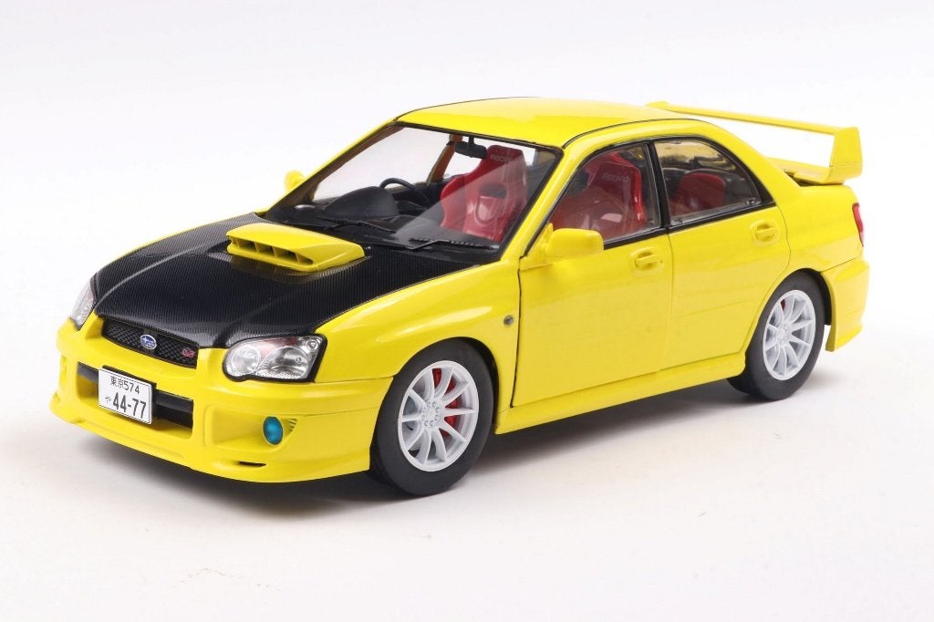 subaru impreza wrx sti  2003 rhd geel nieuw solido 1:18, Ophalen, Nieuw, Auto, Solido