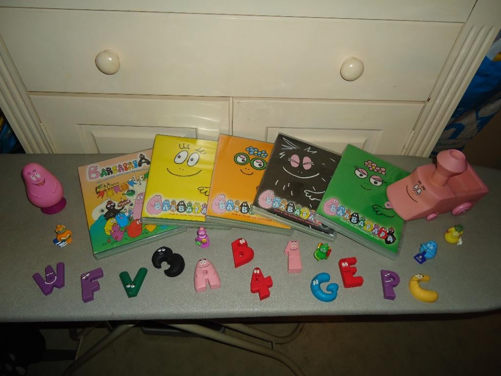 barbapapa speelgoed en 5 dvd s, Ophalen of Verzenden, Gebruikt