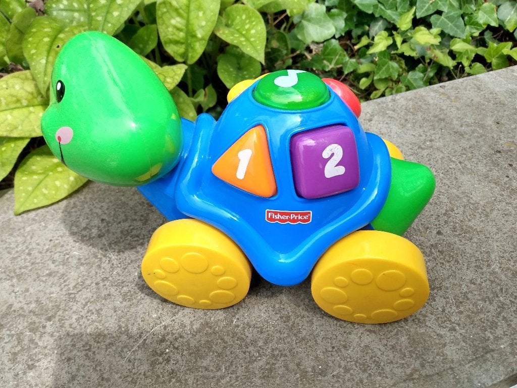 Fischer Price muziek- en telschildpad, Ophalen of Verzenden, Zo goed als nieuw, Speelset