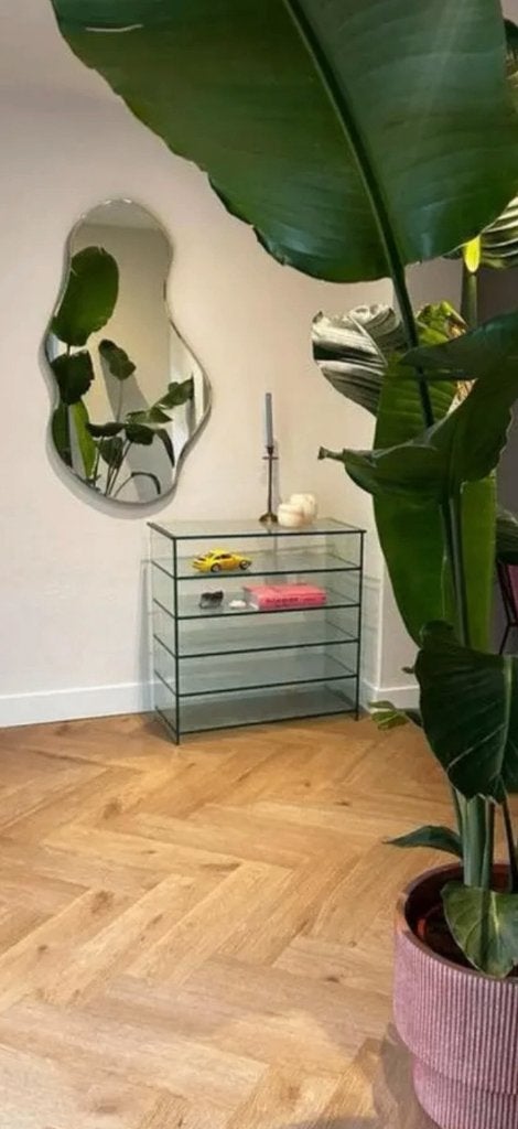 Vintage vitrinekast/ glazen kast/ dressoir, Ophalen, Zo goed als nieuw, 25 tot 50 cm, 50 tot 100 cm