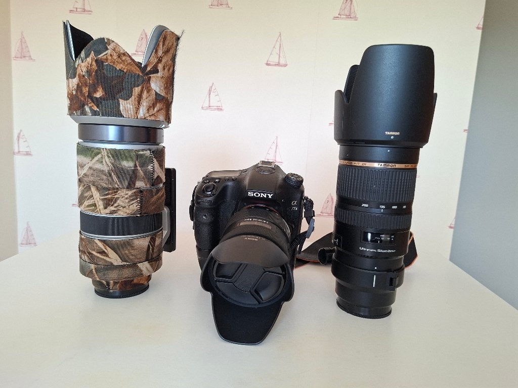 Complete set voor natuurfotografie: Sony A77 II met lenzen, Ophalen, Gebruikt