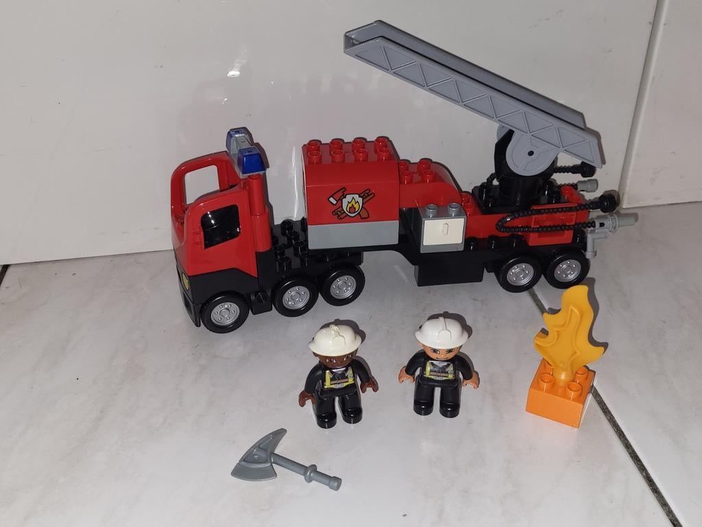 Duplo brandweer ladderwagen, Kinderen en Baby's, Speelgoed | Duplo en Lego, Gebruikt, Ophalen of Verzenden, Duplo, Duplo