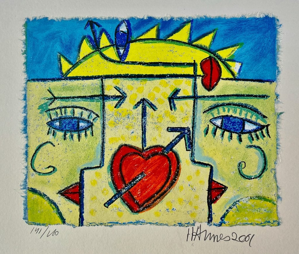 Zeefdruk Hannes Kuiper, Antiek en Kunst, Gesigneerd, Ophalen, Zeefdruk