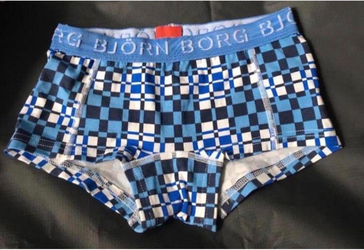 Björn Borg boxershort XS geruit blauw/wit NIEUW, Ophalen of Verzenden, Nieuw, Meisje, Overige typen