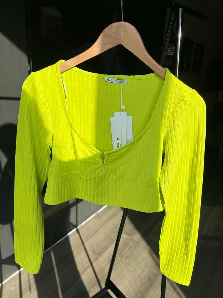 Zara Crop Top Lange Mouwen Maat L Nieuw, Kleding | Dames, Tops, Nieuw, Lange mouw, Ophalen of Verzenden