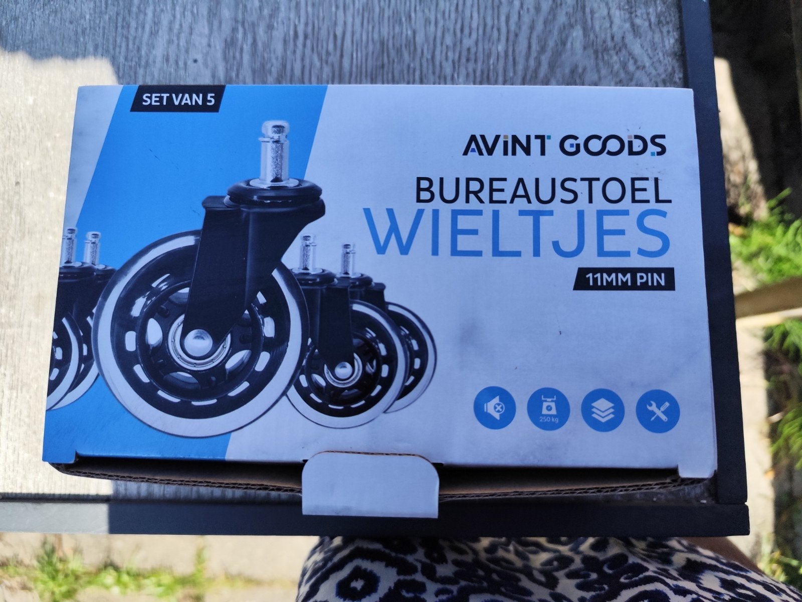 AVINT GOODS Bureaustoel Wieltjes - Set van 5 (11mm pin), Huis en Inrichting, Stoelen, Ophalen of Verzenden, Nieuw, Eén