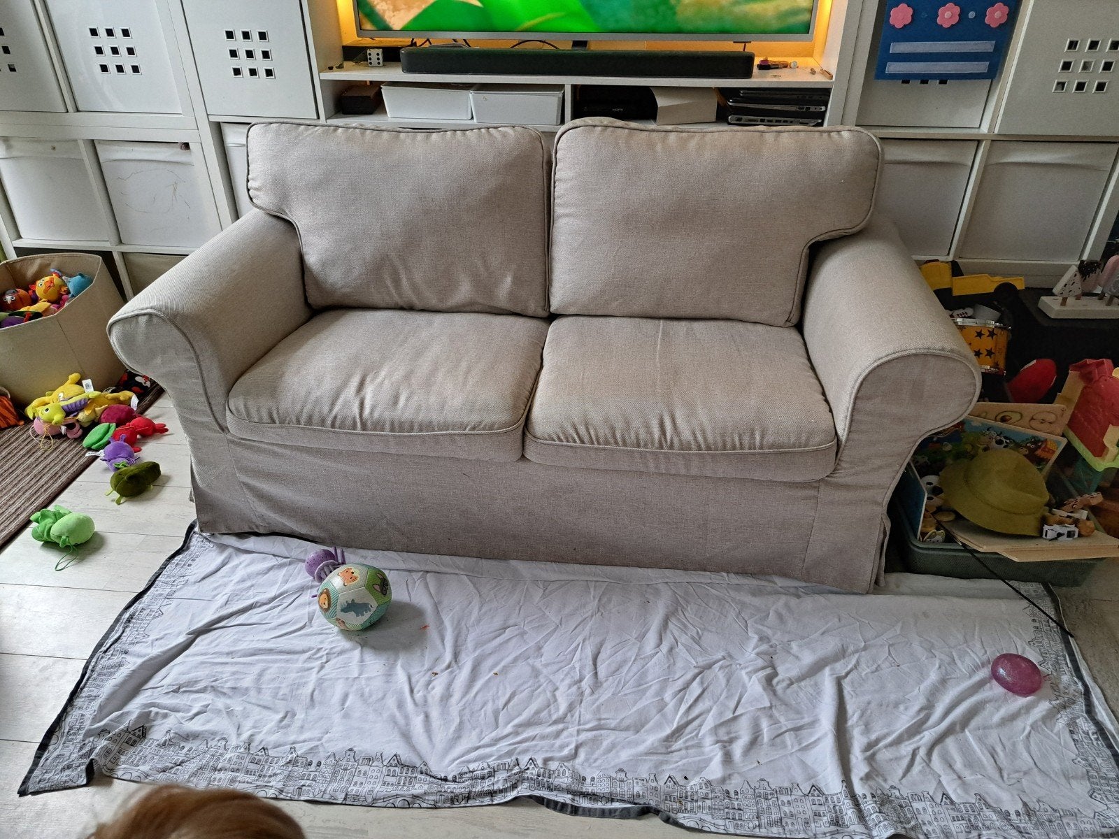 nog een mooie 2 zits Ektorp te koop met recente hoes, Ophalen, Gebruikt, 75 tot 100 cm, 200 tot 250 cm