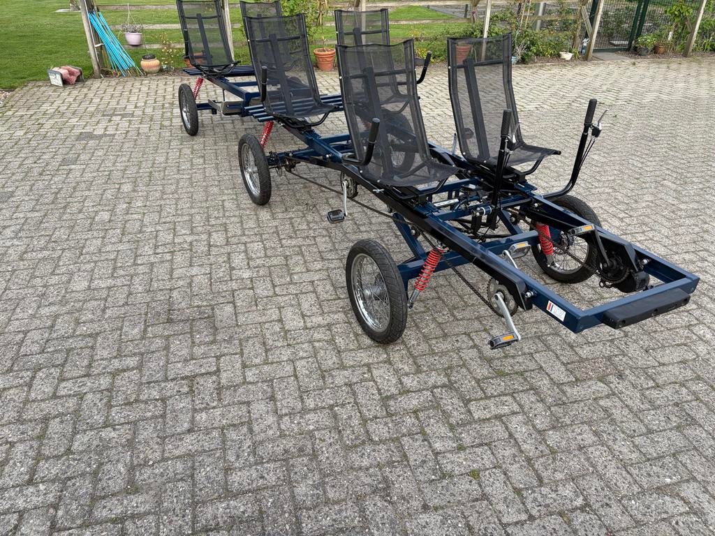 6 persoons electrische fiets met vering en schijfremmen, Fietsen en Brommers, Ophalen of Verzenden, Zo goed als nieuw, Overige typen