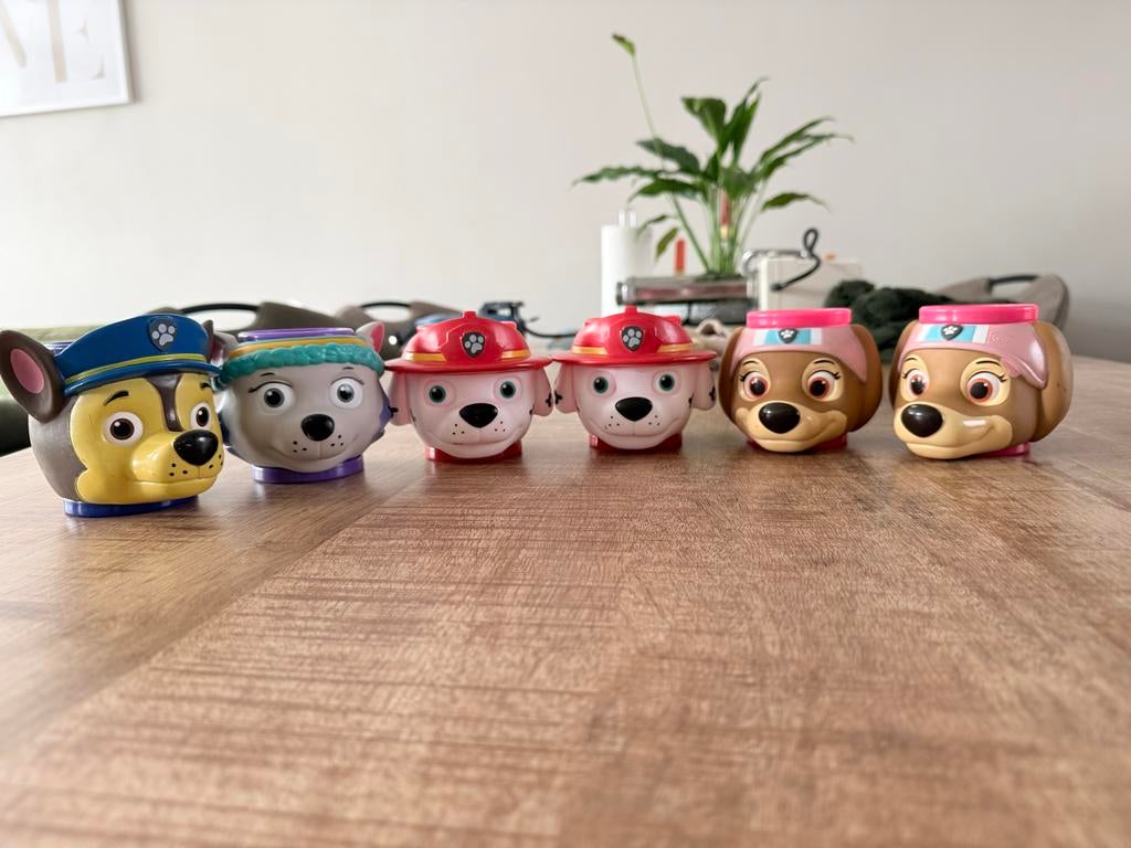 Paw Patrol Bekers - Set van 6 (als setje te koop niet los), Ophalen of Verzenden, Gebruikt, Jongen of Meisje