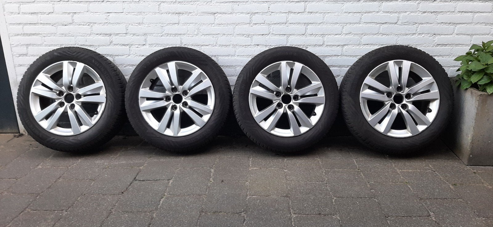 Velgenset Peugeot 308 met All Season banden, Ophalen, Gebruikt, 16 inch, Banden en Velgen