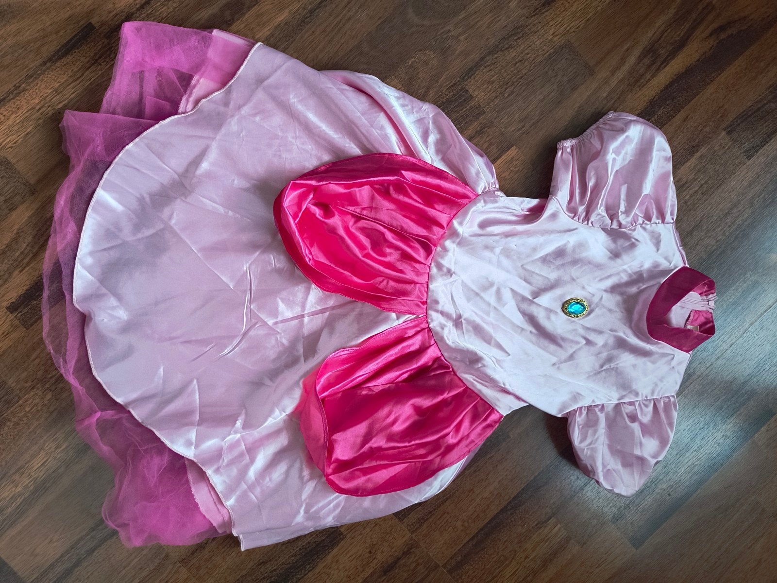 Roze Prinses Peach jurk maat 140, Kinderen en Baby's, Carnavalskleding en Verkleedspullen, Ophalen of Verzenden, 134 t/m 140, Meisje