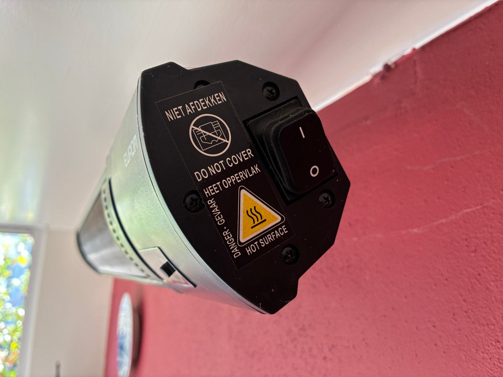 Eurom Terrasverwarmer met Afstandsbediening, Ophalen, Gebruikt, Minder dan 30 cm, Kachel