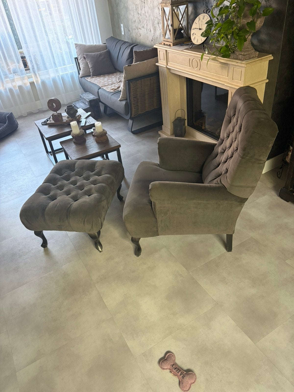 Fauteuil met hocker bieden, Ophalen, Eenpersoons, 75 tot 100 cm, Zo goed als nieuw