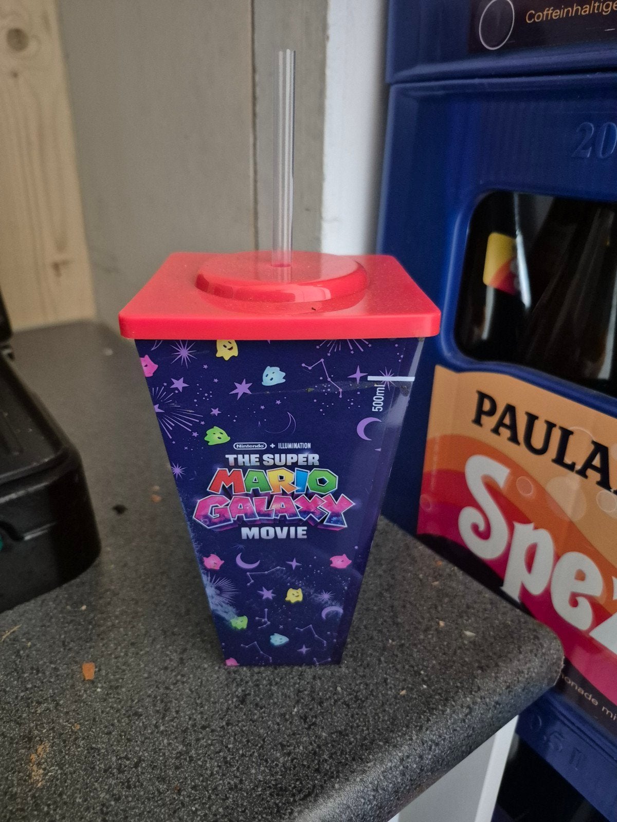 Super Mario Galaxy Movie Beker met rietje, Ophalen, Zo goed als nieuw