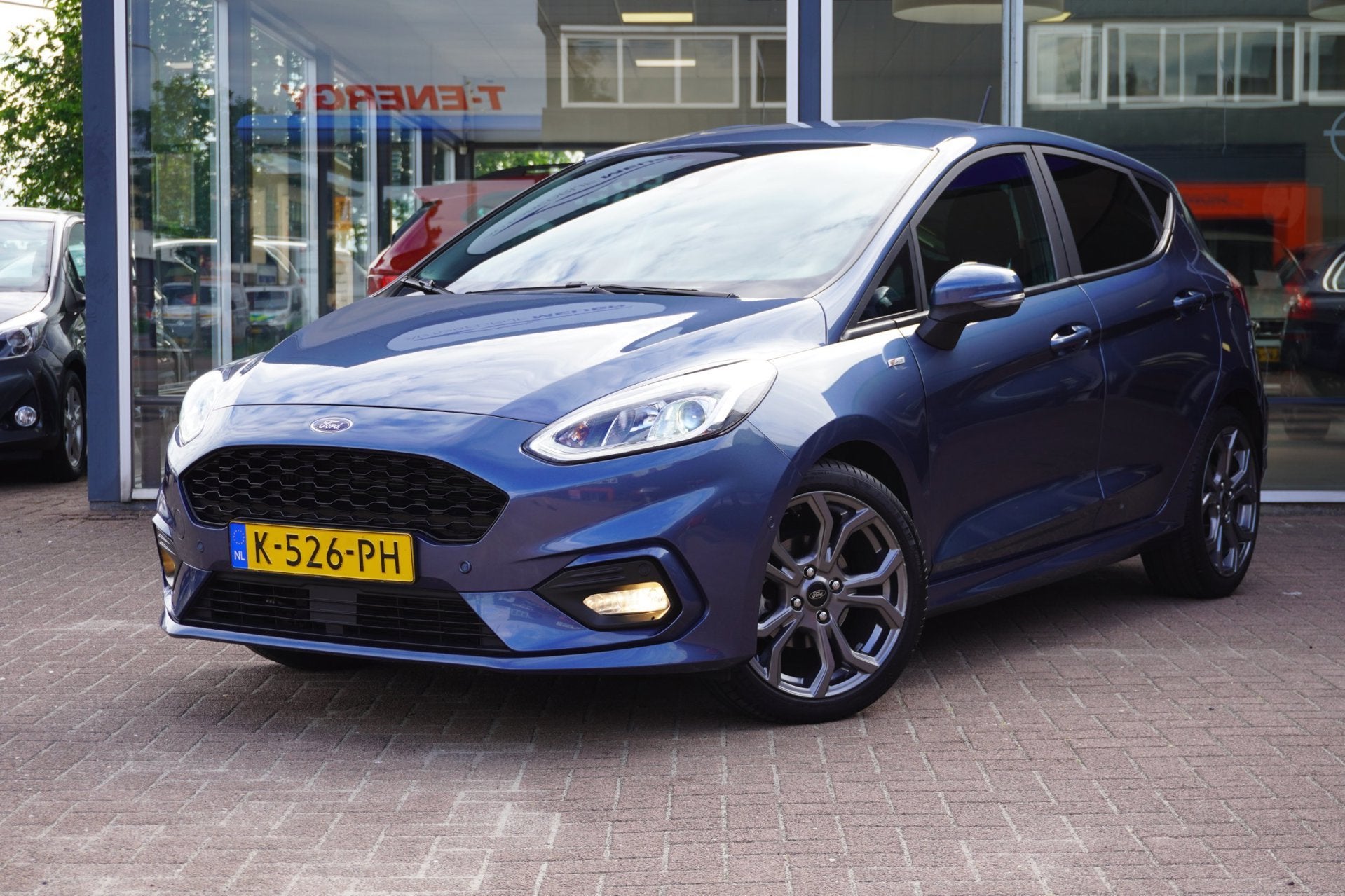Ford Fiesta 1.0 EcoBoost ST-Line 5deurs | Navigatie | CarPla, Stof, Gebruikt, 1064 kg, Blauw