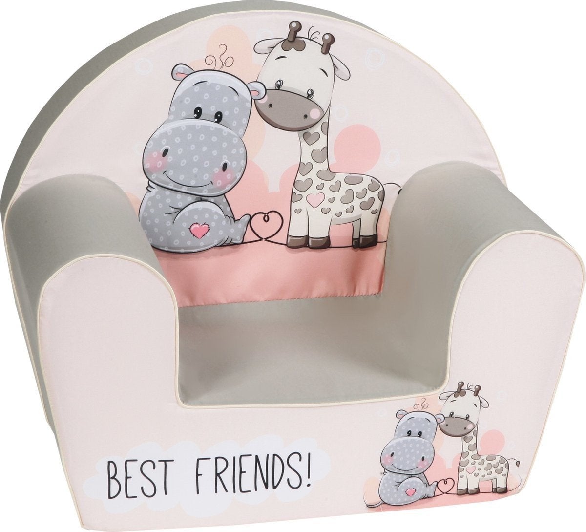 Kinderfauteuil 'Best Friends' met Nijlpaard en Giraffe, Ophalen of Verzenden, Overige typen